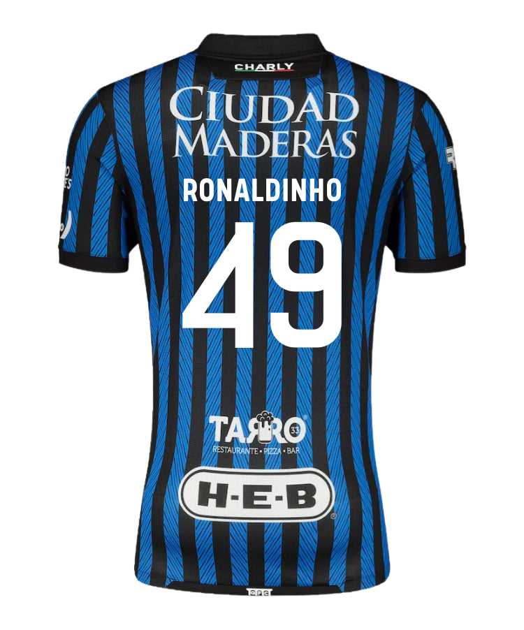 QUERETARO（ケレタロ）RONALDINHO シャツ Querétaro Home Shirt 2022 + Ronaldinho Printing - Mexico Football