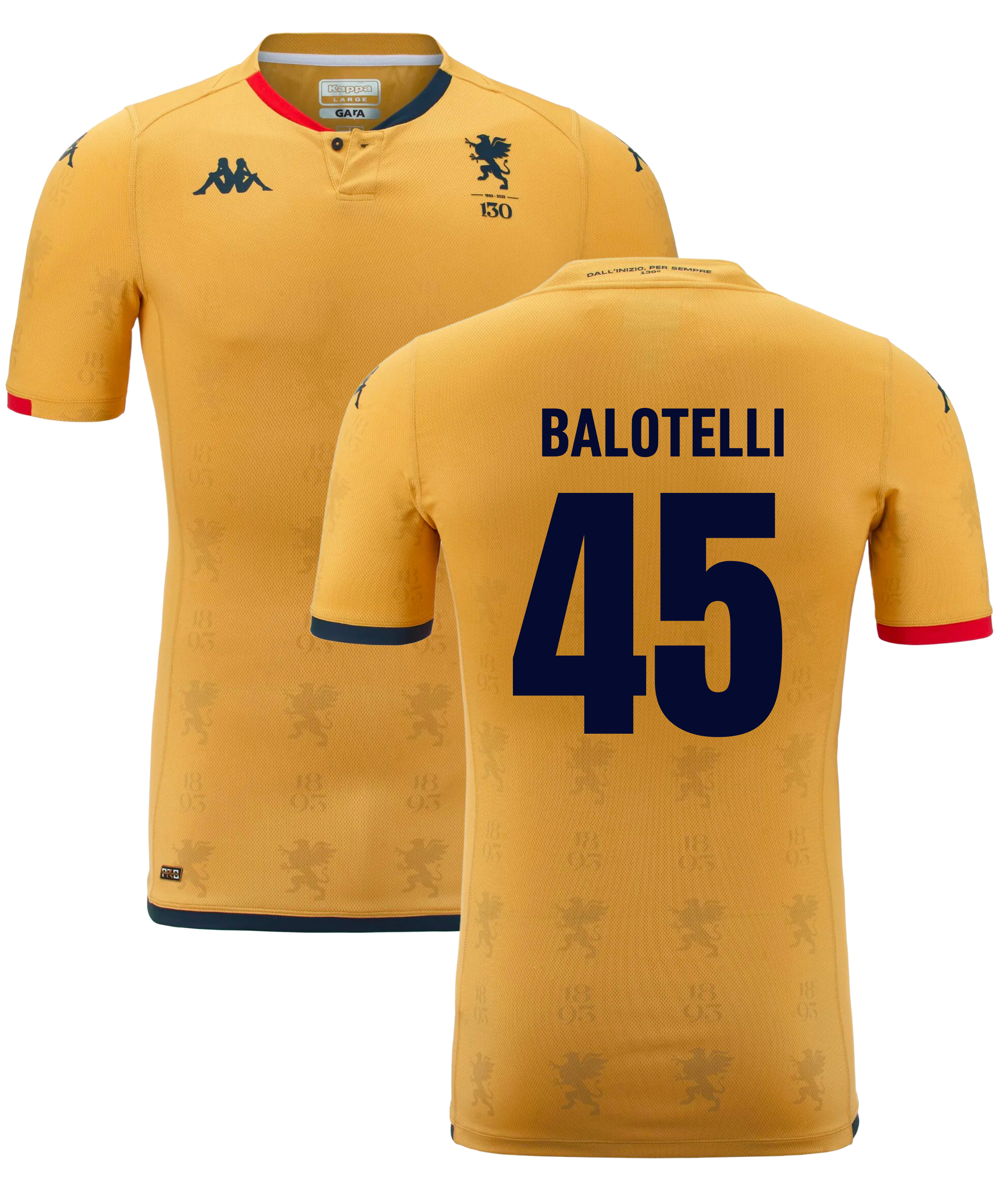 Genoa Special Edition Voetbalshirt 2024 + Bedrukking Balotelli - Voetbalshirt Italië
