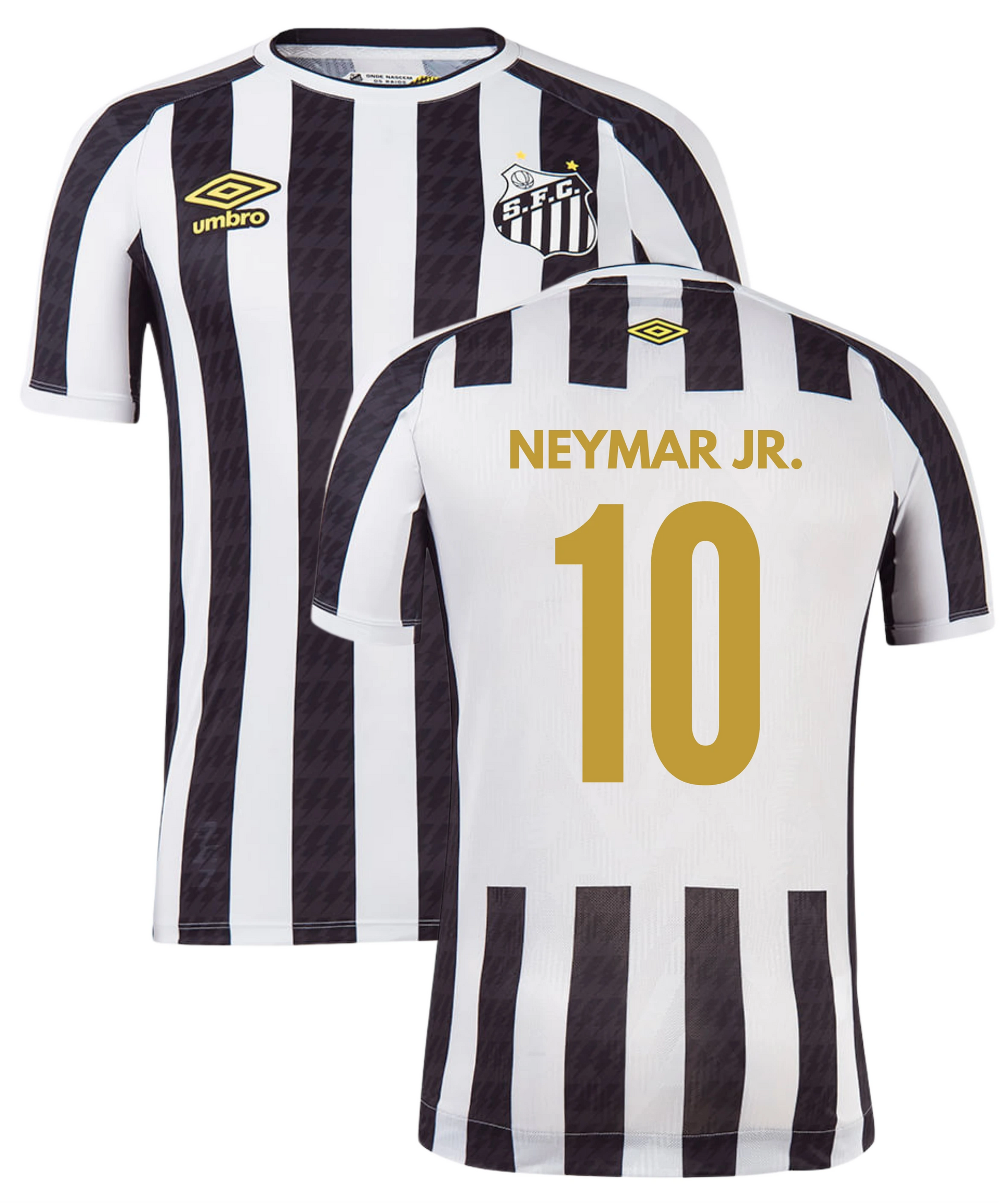 公式 Neymar Santos 10 ユニフォーム XL 白 Santos Away Shirt 2022 + Neymar 10 Printing - Brazil Football