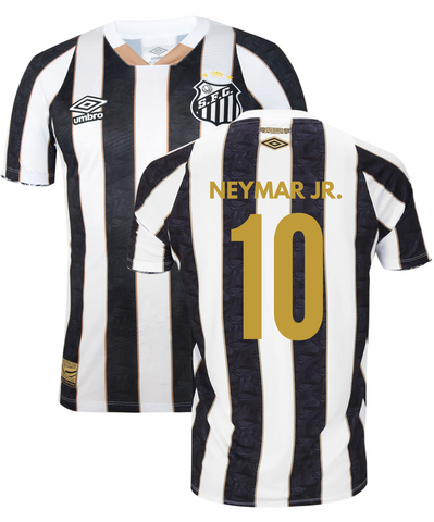 Camiseta Santos Segunda Equipación 2025 + Estampado Neymar - Camiseta de fútbol de Brasil